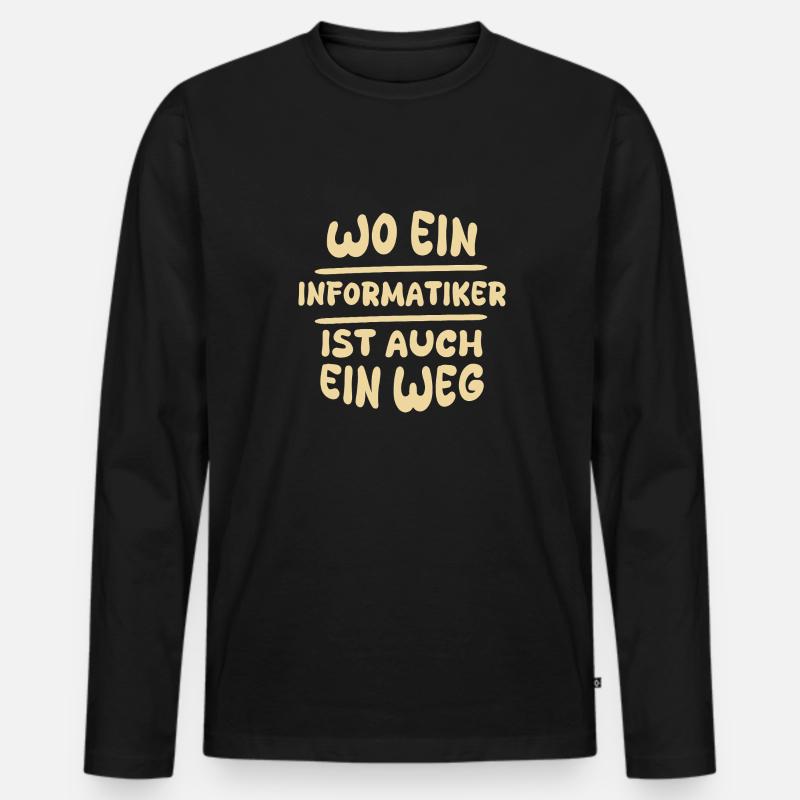 Geschenk für Informatiker - Männer Premium Bio Langarmshirt - Schwarz