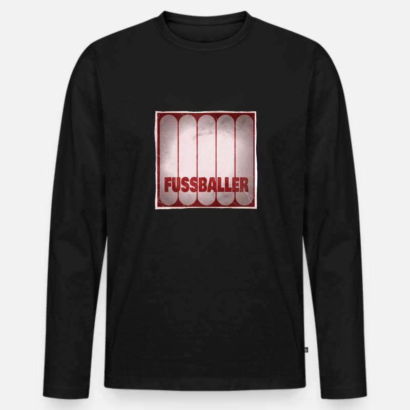 Name Fussball Geschenkidee - Männer Premium Bio Langarmshirt - Schwarz
