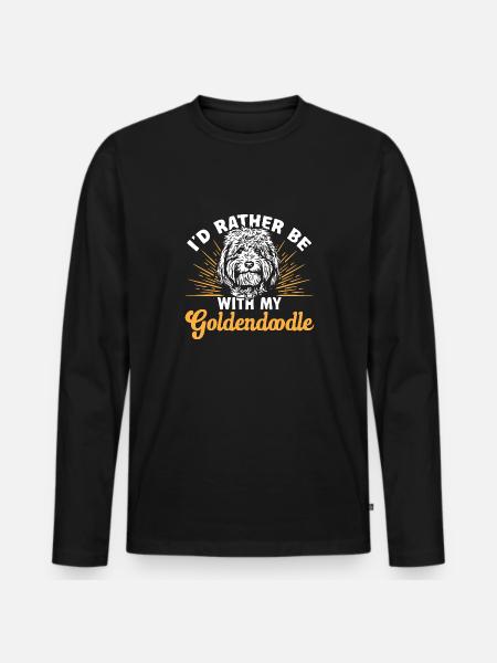 Goldendoodle Doodle Dog - Men's Premium Organic Long Sleeve Shirt - black