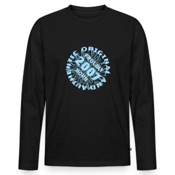 Pitch 2007 - Men's Premium Organic Long Sleeve Shirt - black - Front - Nico (187cm)