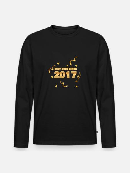 Year: 2017 - Men's Premium Organic Long Sleeve Shirt - black