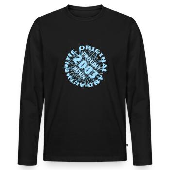 Playing field 2003 - Men's Premium Organic Long Sleeve Shirt - black - Front - Nico (187cm)