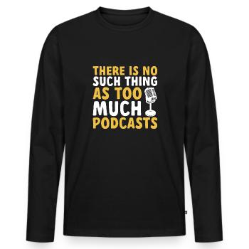 Podcaster Podcast - Men's Premium Organic Long Sleeve Shirt - black - Front - Nico (187cm)