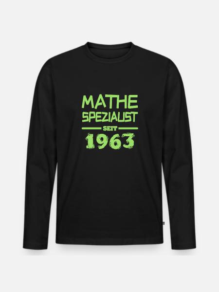 Mathespezialist 1963 - Männer Premium Bio Langarmshirt - Schwarz