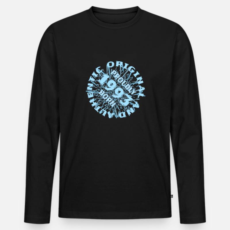 Spielfeld 1993 - Männer Premium Bio Langarmshirt - Schwarz