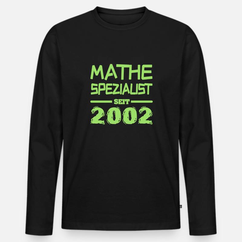 Mathespezialist 2002 - Männer Premium Bio Langarmshirt - Schwarz