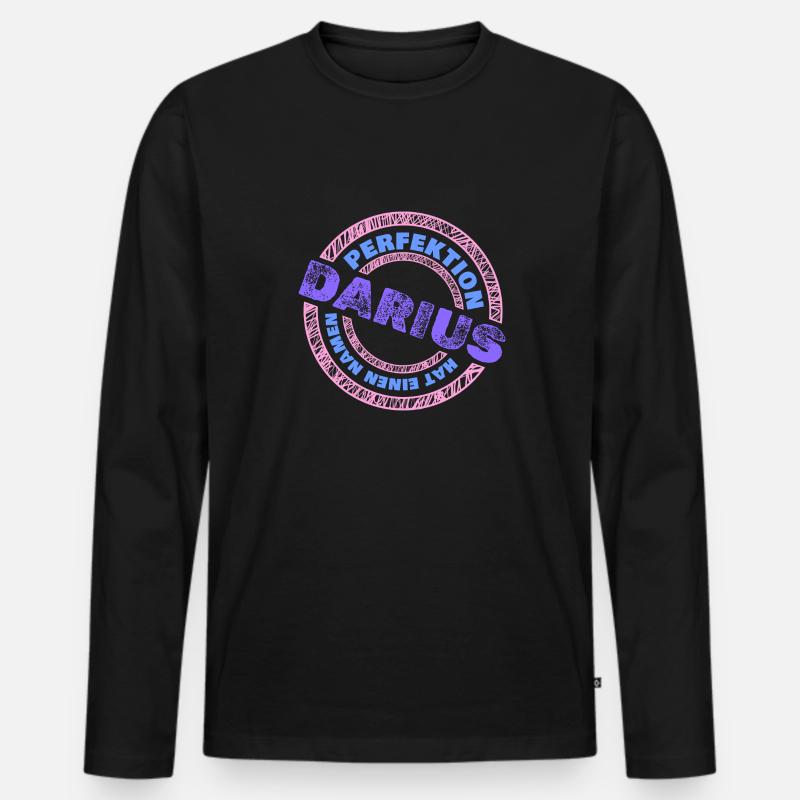 Darius Darius - Men's Premium Organic Long Sleeve Shirt - black