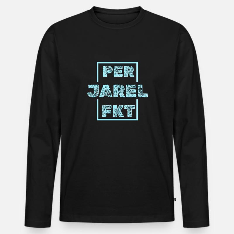 Jarel - Männer Premium Bio Langarmshirt - Schwarz