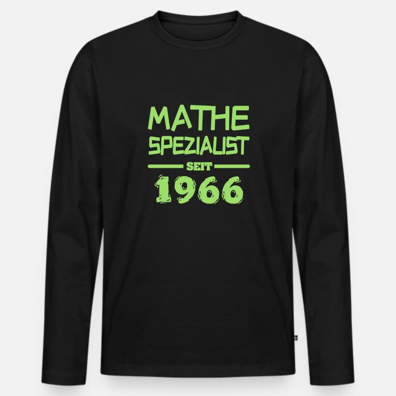 Mathespezialist 1966 - Männer Premium Bio Langarmshirt - Schwarz