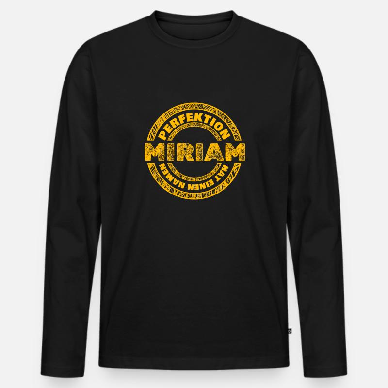 Geschenk für Miriam - Männer Premium Bio Langarmshirt - Schwarz