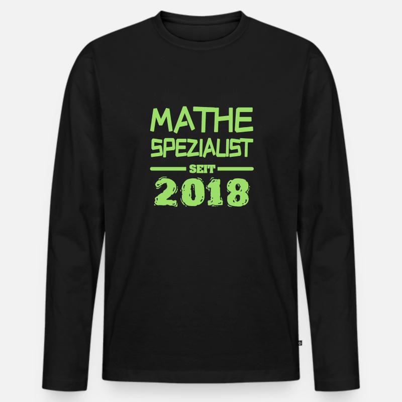 2018 - Männer Premium Bio Langarmshirt - Schwarz