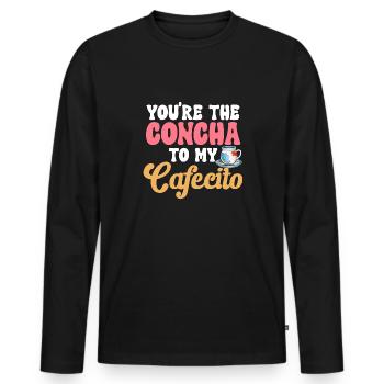 Concha Hispanic Mexikanisch Pan Dulce - Männer Premium Bio Langarmshirt - Schwarz - Vorne - Nico (187cm)
