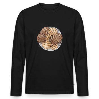 Concha Hispanic Mexikanisch Pan Dulce - Männer Premium Bio Langarmshirt - Schwarz - Vorne - Nico (187cm)