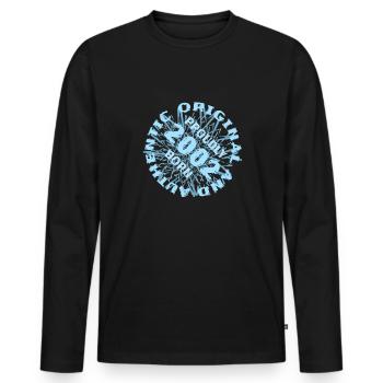Pitch 2002 - Men's Premium Organic Long Sleeve Shirt - black - Front - Nico (187cm)