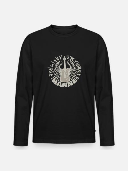 Guitar Hanne - Men's Premium Organic Long Sleeve Shirt - black