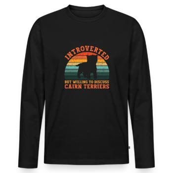 Cairn Terrier Hund - Männer Premium Bio Langarmshirt - Schwarz - Vorne - Nico (187cm)