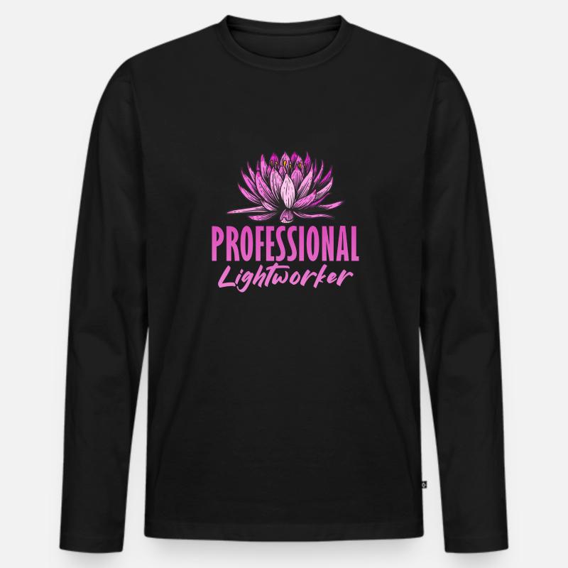 Professional lightworker - Männer Premium Bio Langarmshirt - Schwarz
