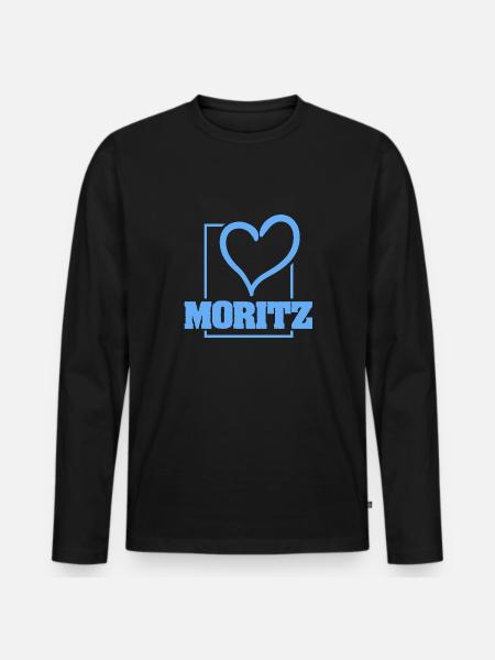 Gift for Moritz - Men's Premium Organic Long Sleeve Shirt - black