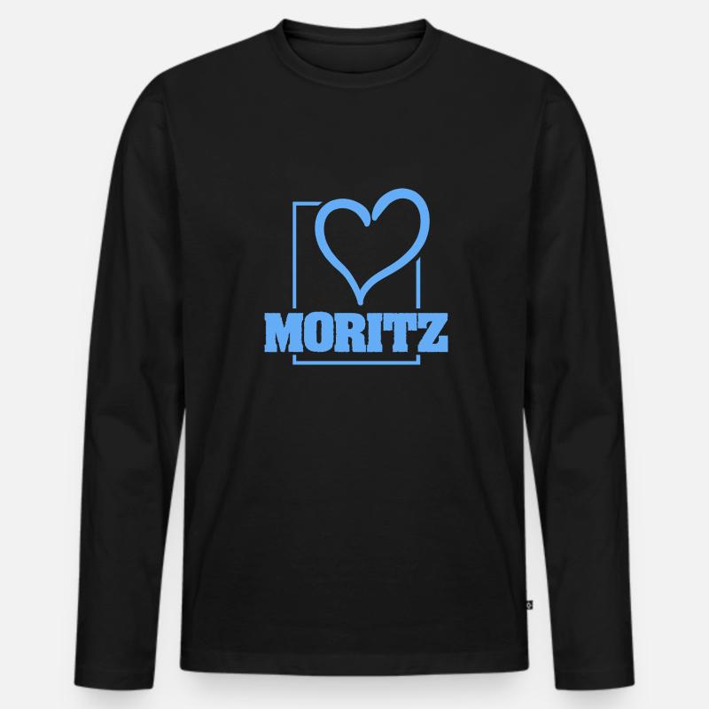 Geschenk für Moritz - Männer Premium Bio Langarmshirt - Schwarz