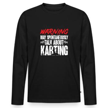 Go Kart Racing Karting Karting - Men's Premium Organic Long Sleeve Shirt - black - Front - Nico (187cm)