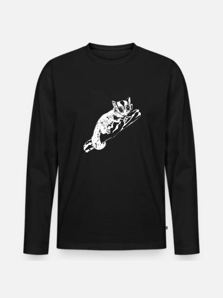 Short-headed glider Sugar Glider - Men's Premium Organic Long Sleeve Shirt - black