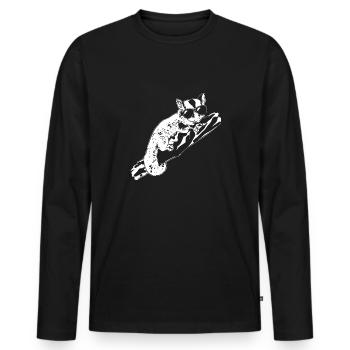 Short-headed glider Sugar Glider - Men's Premium Organic Long Sleeve Shirt - black - Front - Nico (187cm)