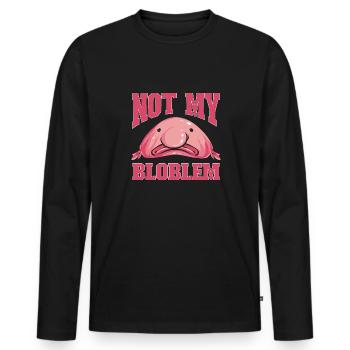 Blob fish - Men's Premium Organic Long Sleeve Shirt - black - Front - Nico (187cm)