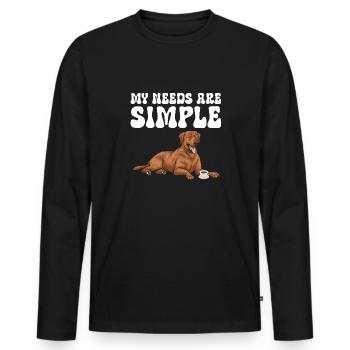 Fuchsroter Labrador Retriever Fox Red Labrador - Männer Premium Bio Langarmshirt - Schwarz - Vorne - Nico (187cm)