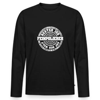 Cadeau pour polisseuse fine - T-shirt manches longues Premium bio Homme - noir - Devant - Nico (187cm)