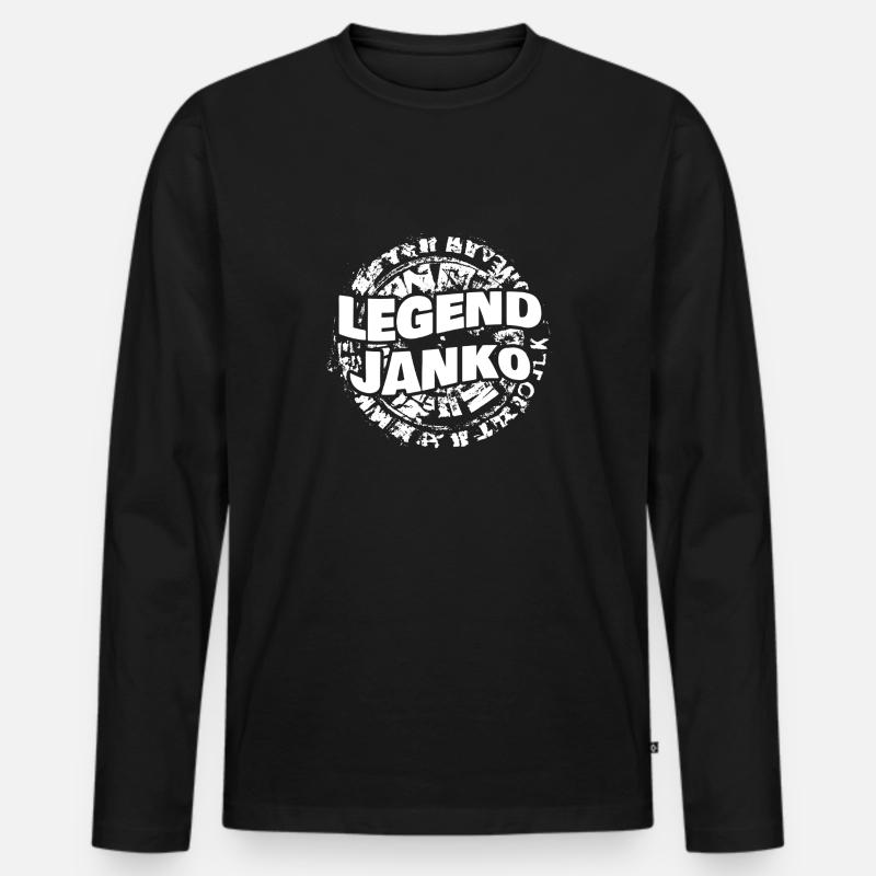 Uomo Janko - Maglia a manica lunga ecologica premium da uomo - nero