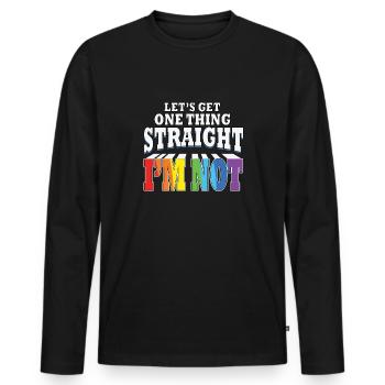 LBGT Flag Gay Pride Human - Men's Premium Organic Long Sleeve Shirt - black - Front - Nico (187cm)
