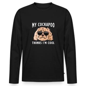 Cockapoo Hund - Männer Premium Bio Langarmshirt - Schwarz - Vorne - Nico (187cm)