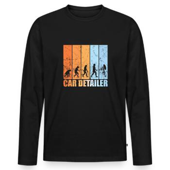 Autoaufbereiter evolution auto säubern - Männer Premium Bio Langarmshirt - Schwarz - Vorne - Nico (187cm)