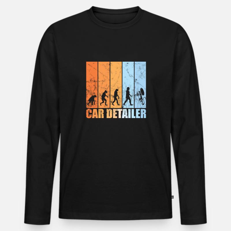Autoaufbereiter evolution auto säubern - Männer Premium Bio Langarmshirt - Schwarz