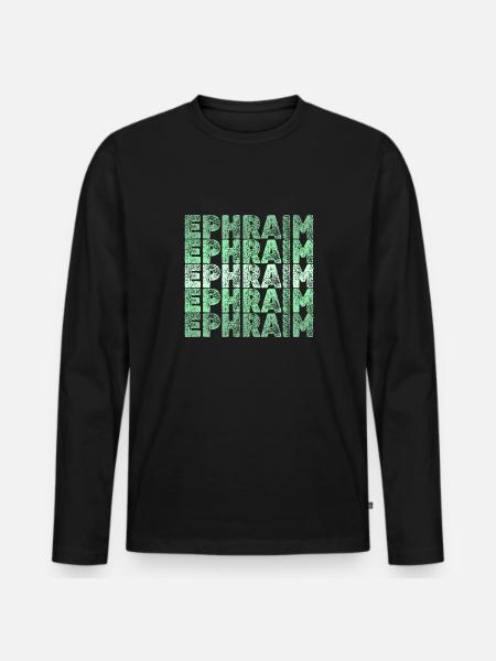 Nom Ephraïm - T-shirt manches longues Premium bio Homme - noir