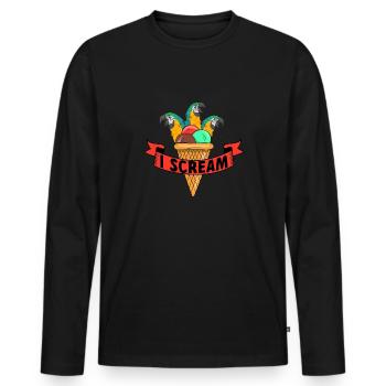 Gelbbrustara Papagei Blue And Yellow Macaw - Männer Premium Bio Langarmshirt - Schwarz - Vorne - Nico (187cm)