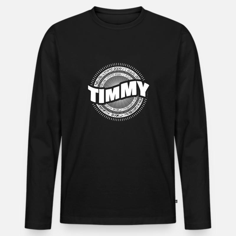 Mann Timmy - Männer Premium Bio Langarmshirt - Schwarz