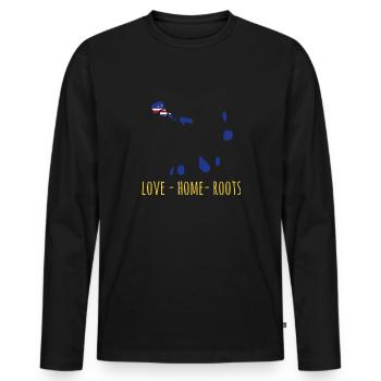 Kap Verde Flagge Cabo Verde Flagge - Männer Premium Bio Langarmshirt - Schwarz - Vorne - Nico (187cm)