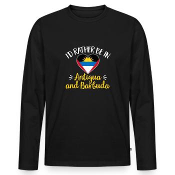 Flag of Antigua and Barbuda - Men's Premium Organic Long Sleeve Shirt - black - Front - Nico (187cm)