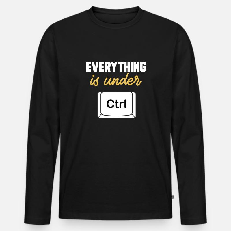 Cybersecurity Hacker IT-Sicherheit - Männer Premium Bio Langarmshirt - Schwarz