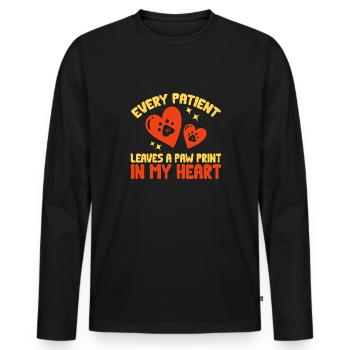 Vet Tech Veterinary Veterinary Technician - Men's Premium Organic Long Sleeve Shirt - black - Front - Nico (187cm)