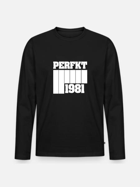 1981 - Men's Premium Organic Long Sleeve Shirt - black