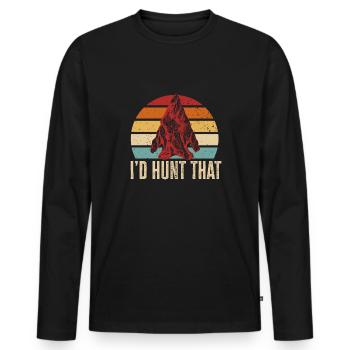 Arrowhead Hunting Arrowhead Collector - Men's Premium Organic Long Sleeve Shirt - black - Front - Nico (187cm)