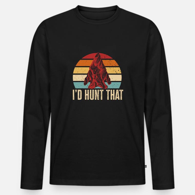 Arrowhead Hunting Pfeilspitzen Sammler - Männer Premium Bio Langarmshirt - Schwarz