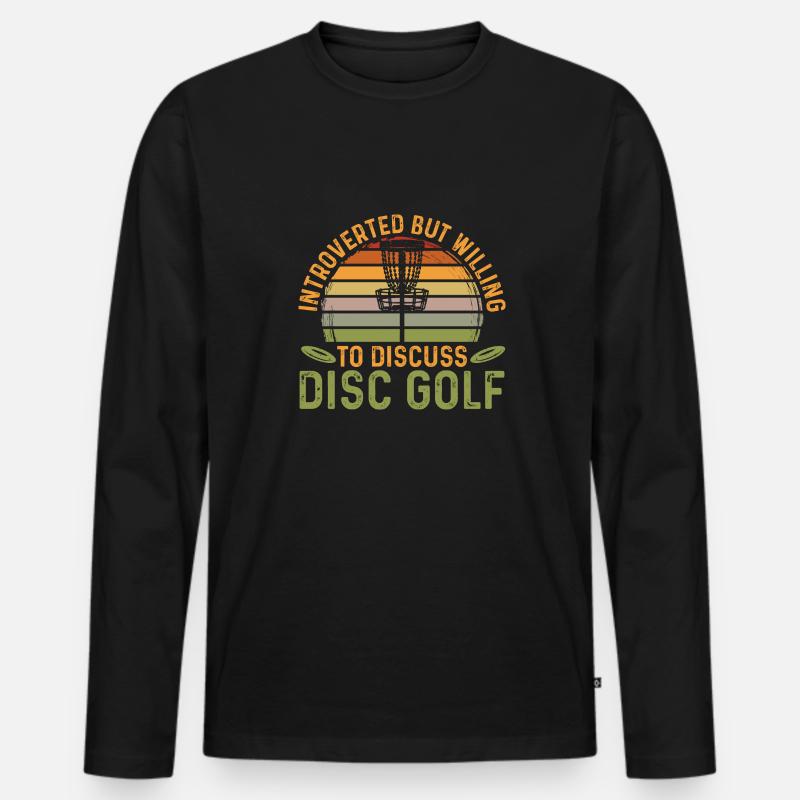Discgolf Disc Golf Frisbee - Männer Premium Bio Langarmshirt - Schwarz