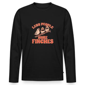 Zebrafinken Vogel Zebrafink - Männer Premium Bio Langarmshirt - Schwarz - Vorne - Nico (187cm)