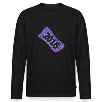 Année : 2016 - T-shirt manches longues Premium bio Homme - noir - Devant - Nico (187cm)