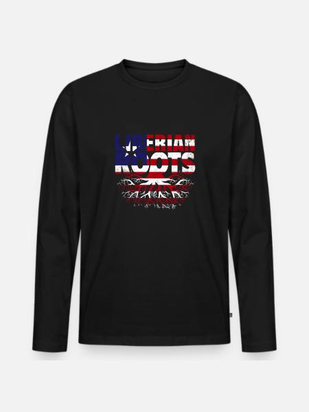 Liberia Flag Liberians - Men's Premium Organic Long Sleeve Shirt - black