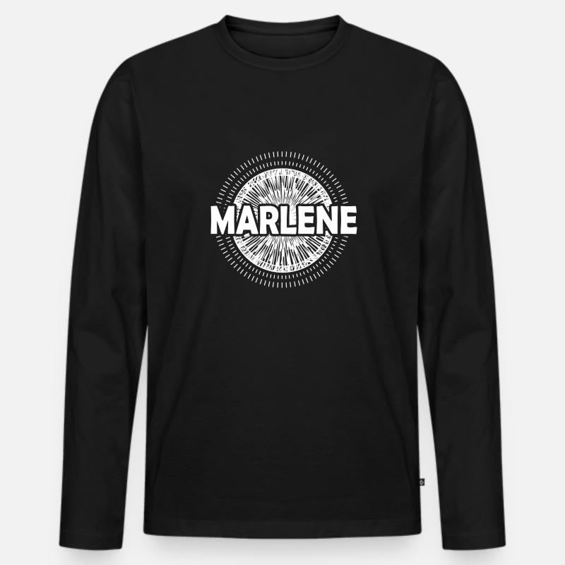 Geschenkidee Marlene - Männer Premium Bio Langarmshirt - Schwarz