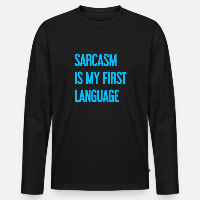 Sarkasmus-Profi - Männer Premium Bio Langarmshirt - Schwarz